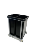 Cesto Basura Doble 2x20 Litros Negro