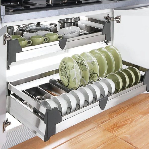 Porta Platos Acero Inoxidable Soft Close E080880A