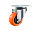 Garrucha PVC Naranja Giratoria